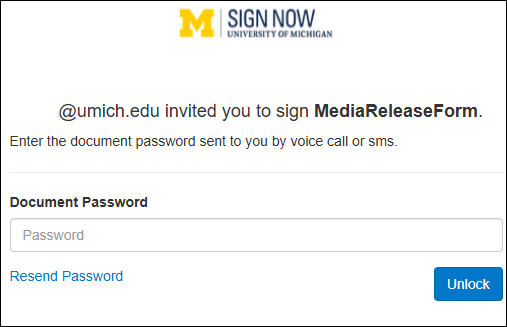 Document Password